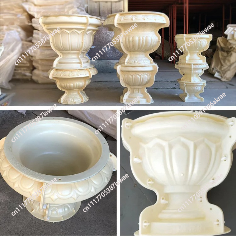 Gardening Tool Diy - Large Round European Pattern Concrete Flower