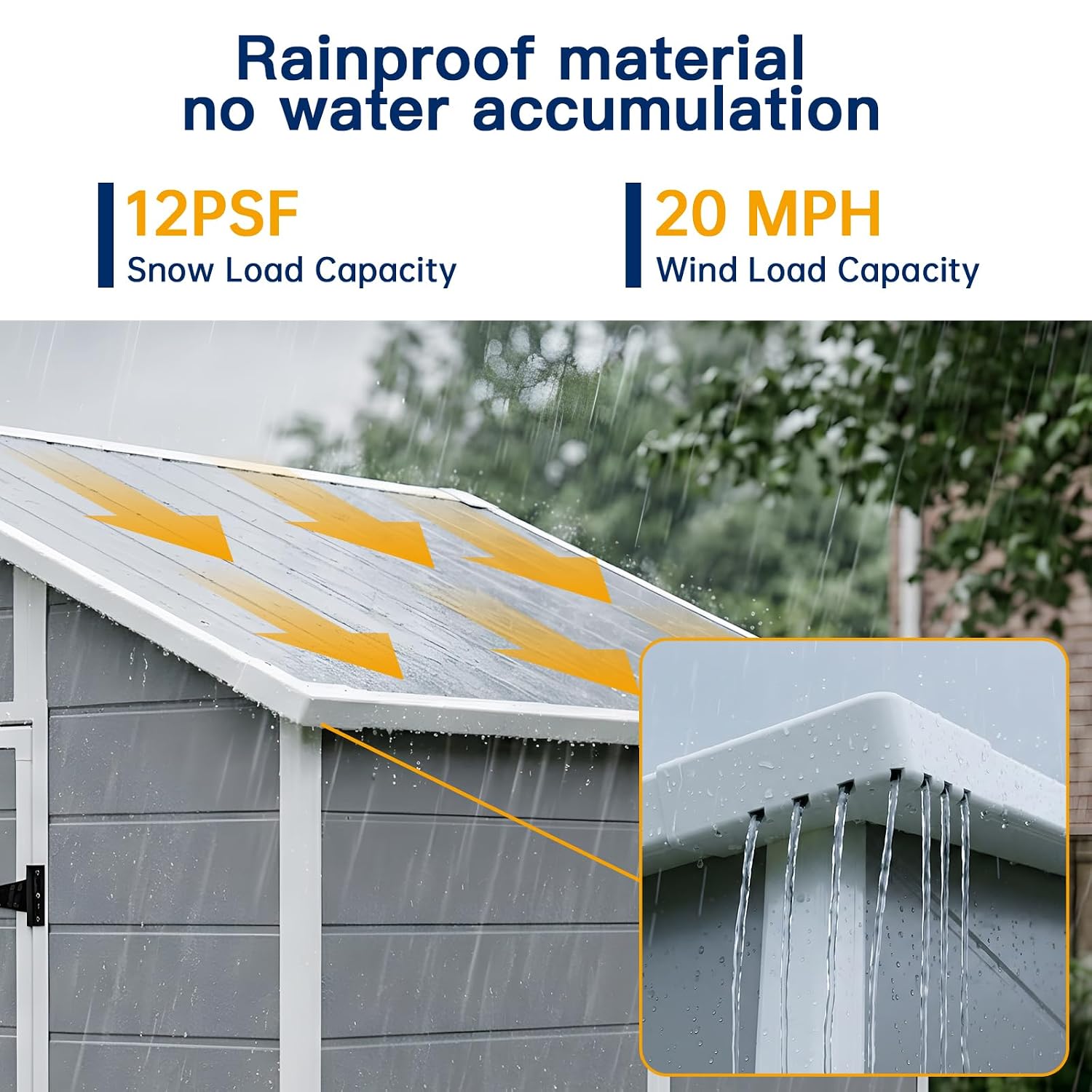 Gardening Tools Storage - 8×6 FT Outdoor Storage Shed with