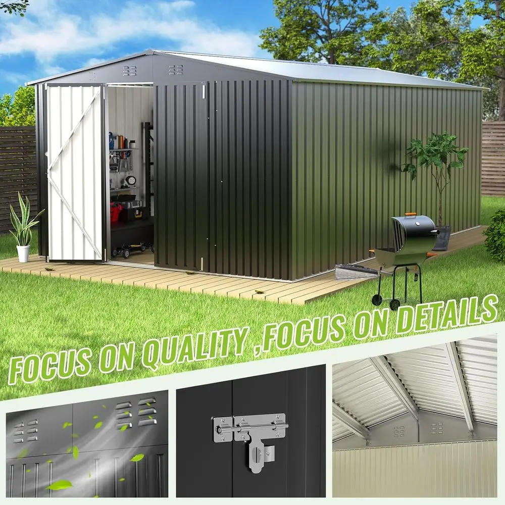 Durable Metal Outdoor Storage  - Gardening Tools Storage review and price