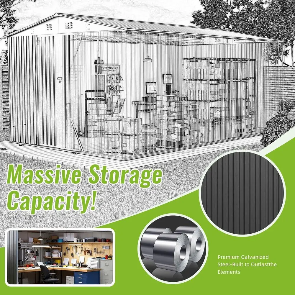 Durable Metal Outdoor Storage  - Gardening Tools Storage review and price