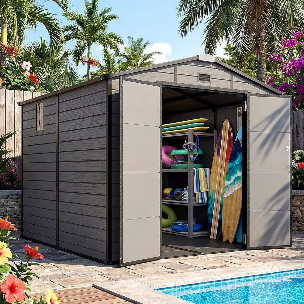 8x8 Outdoor Storage Shed with  - Gardening Tools Storage review and price