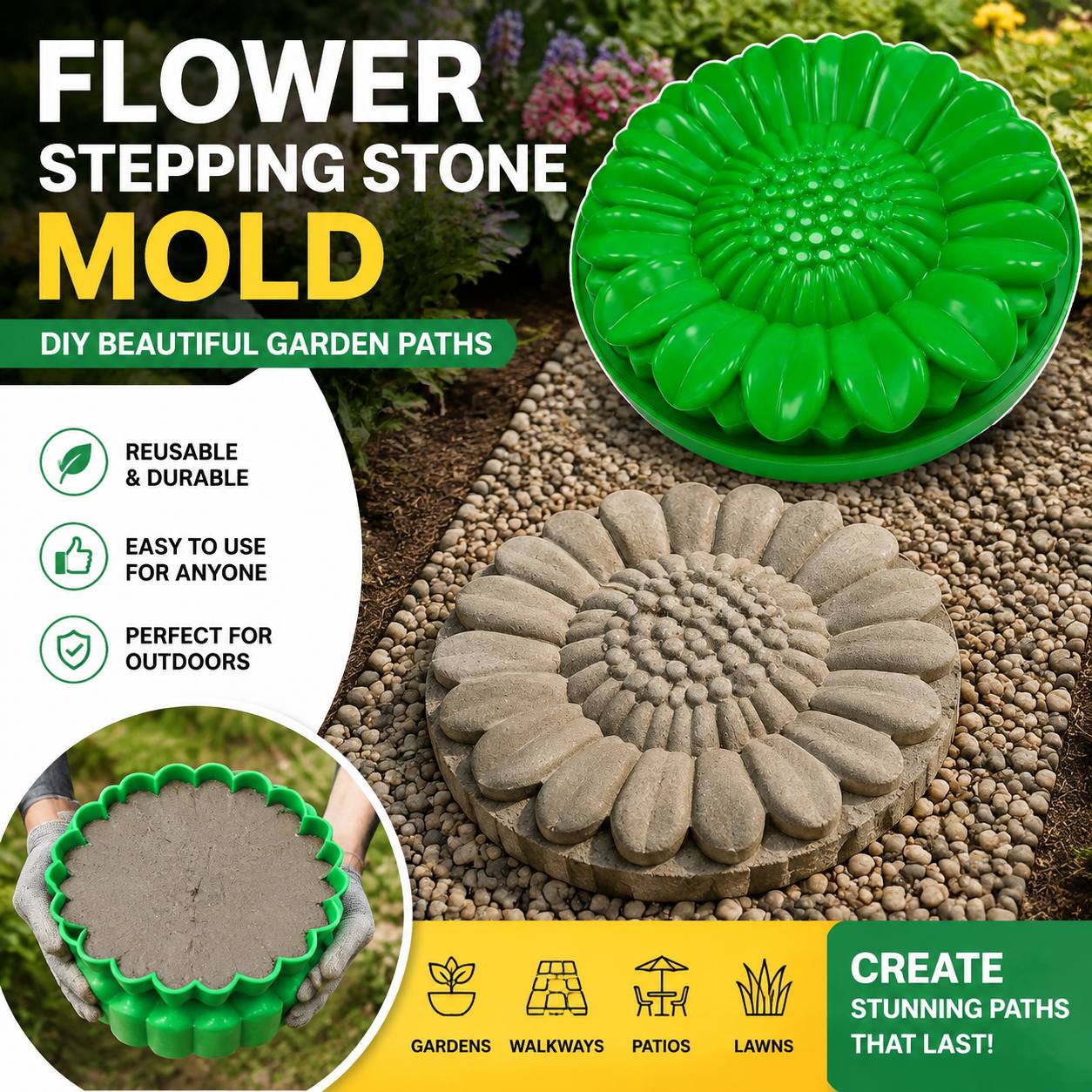 Sunflower Terrace Stone Mold S - Gardening Tool Diy review and price