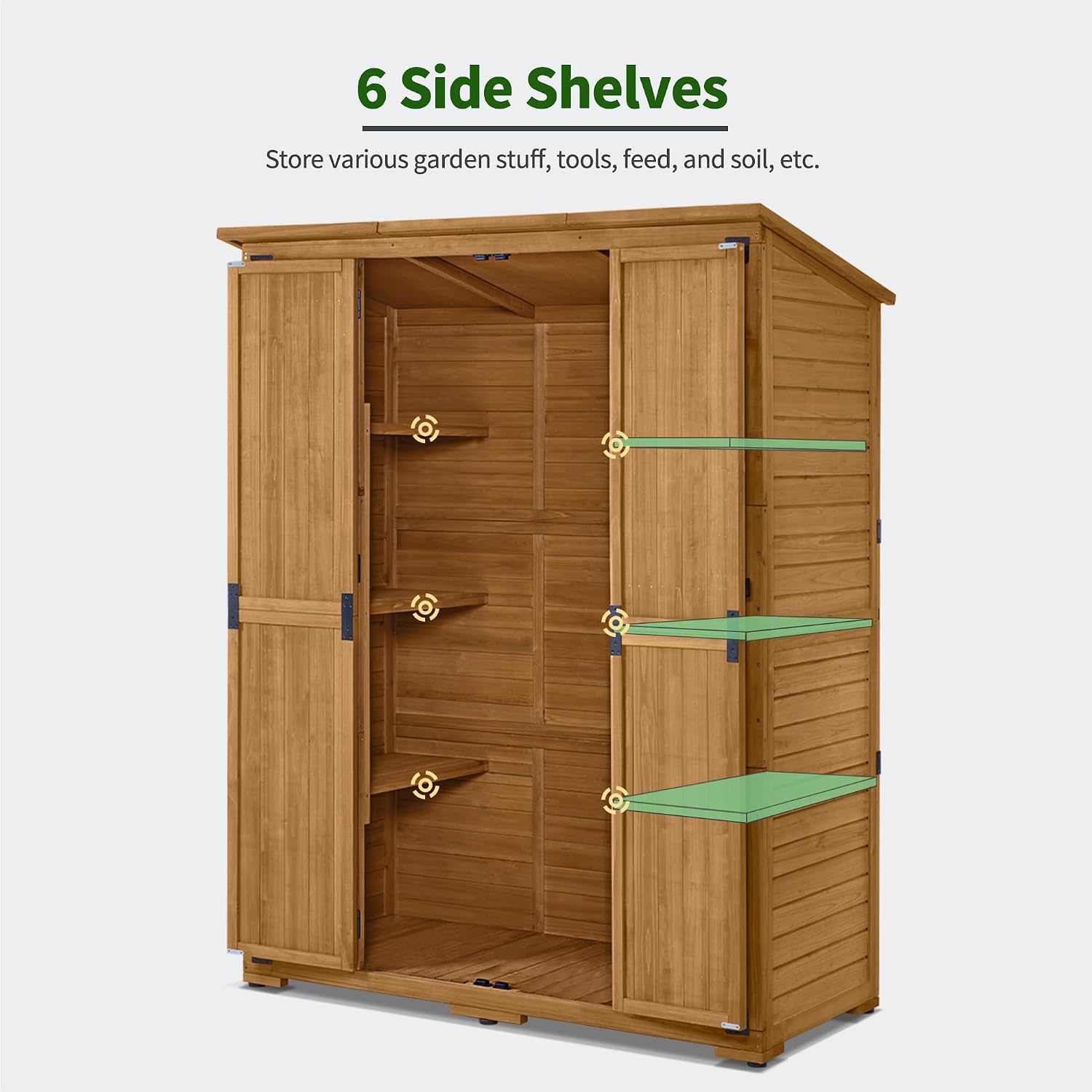 Outdoor Storage Cabinet with S - Gardening Tools Storage review and price