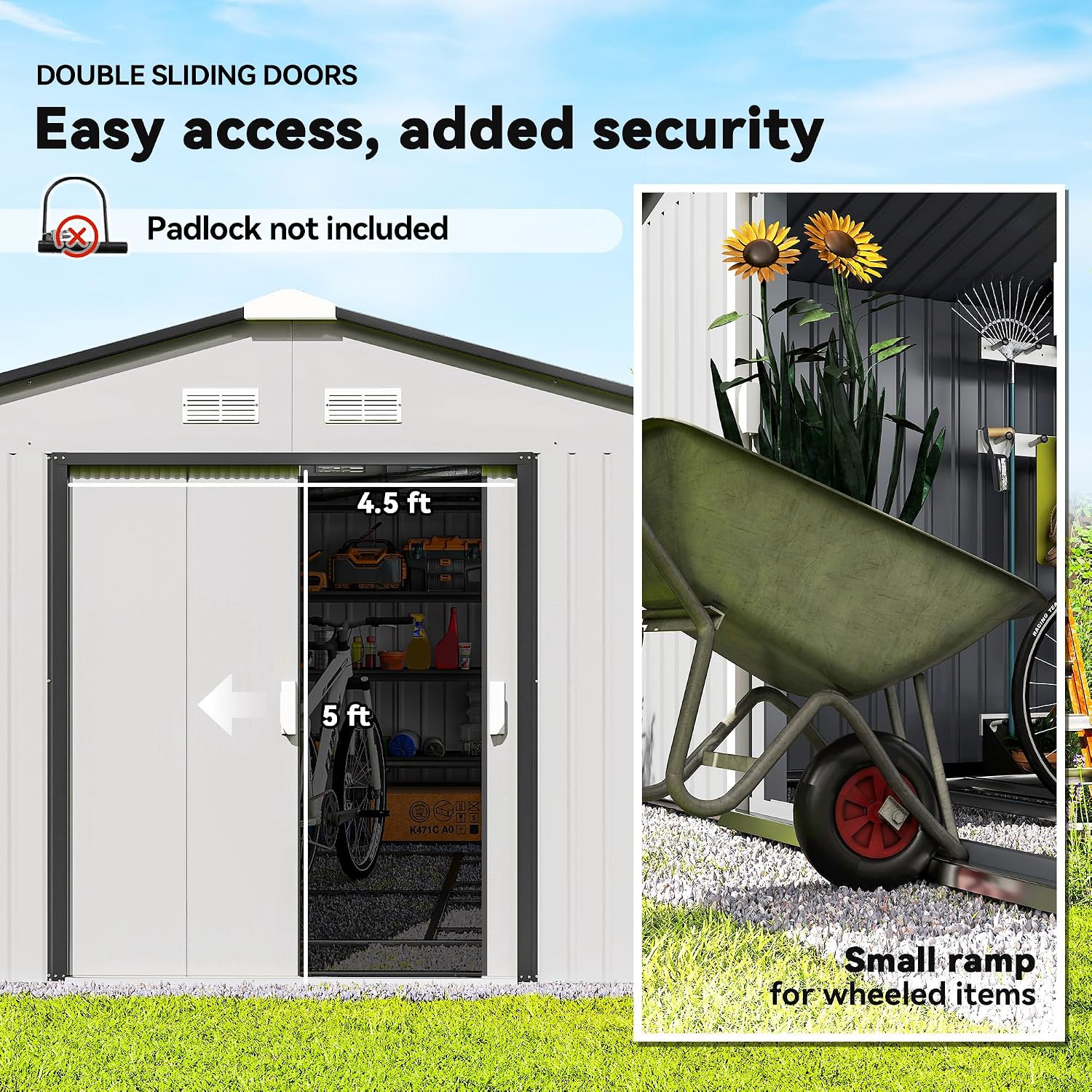11x13ft Outdoor Storage Shed M - Gardening Tools Storage review and price