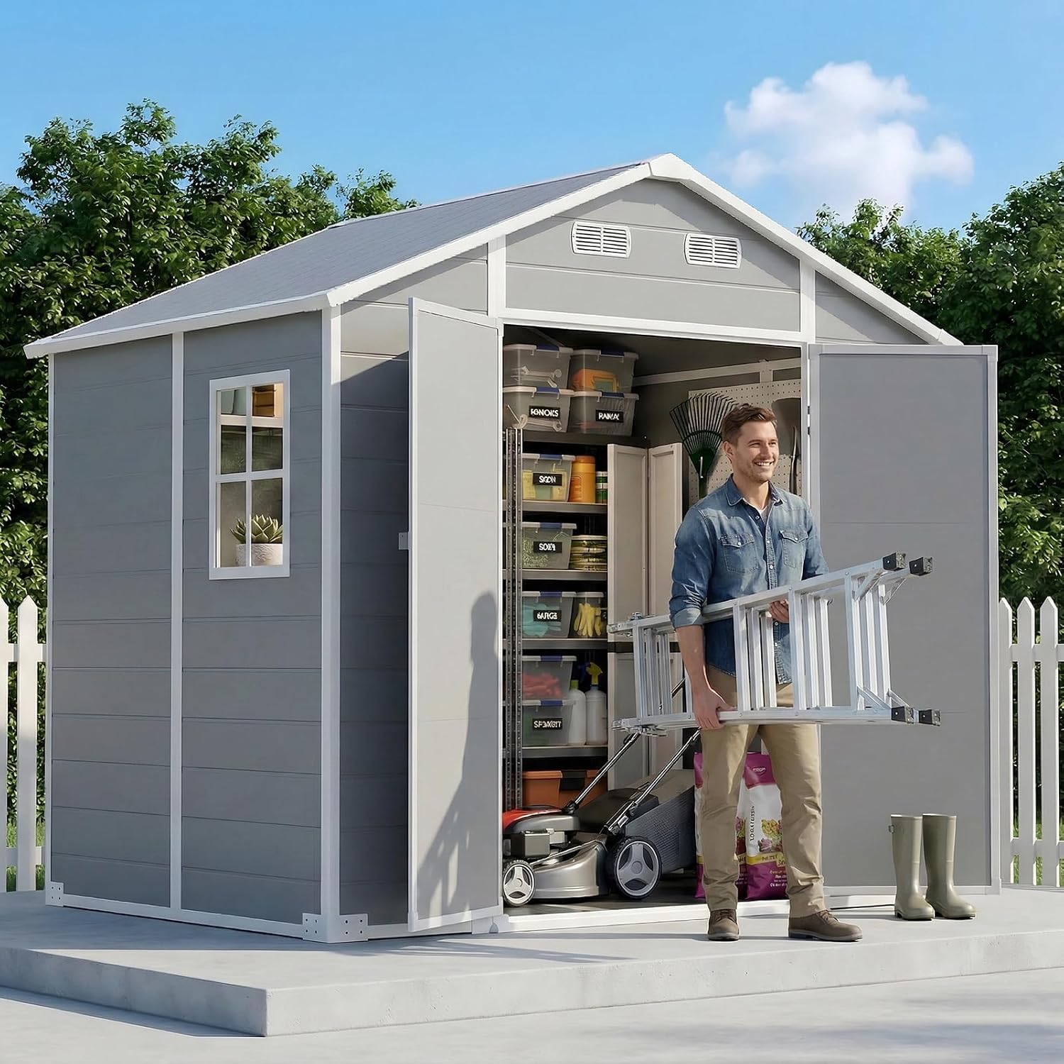 8×6 FT Outdoor Storage Shed wi - Gardening Tools Storage review and price
