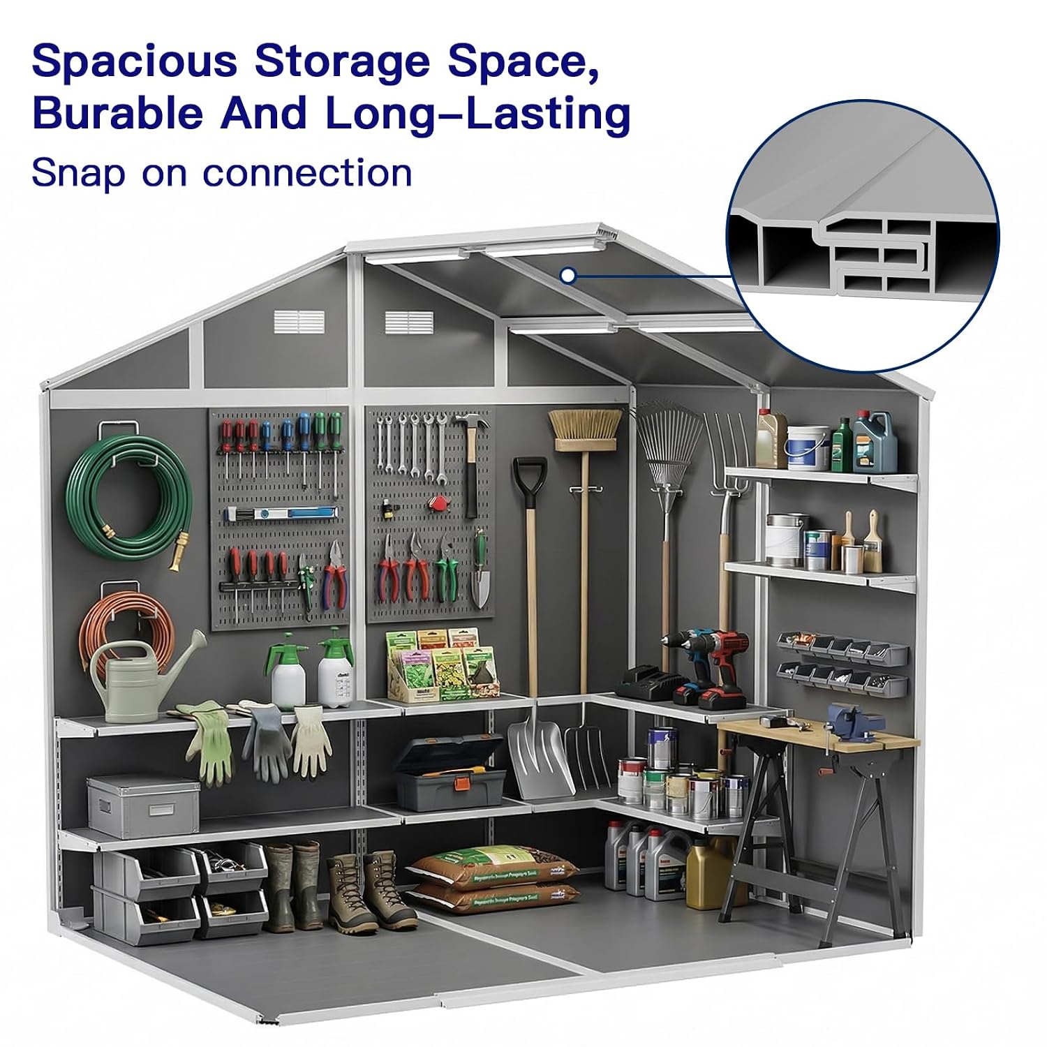 8×6 FT Outdoor Storage Shed wi - Gardening Tools Storage review and price