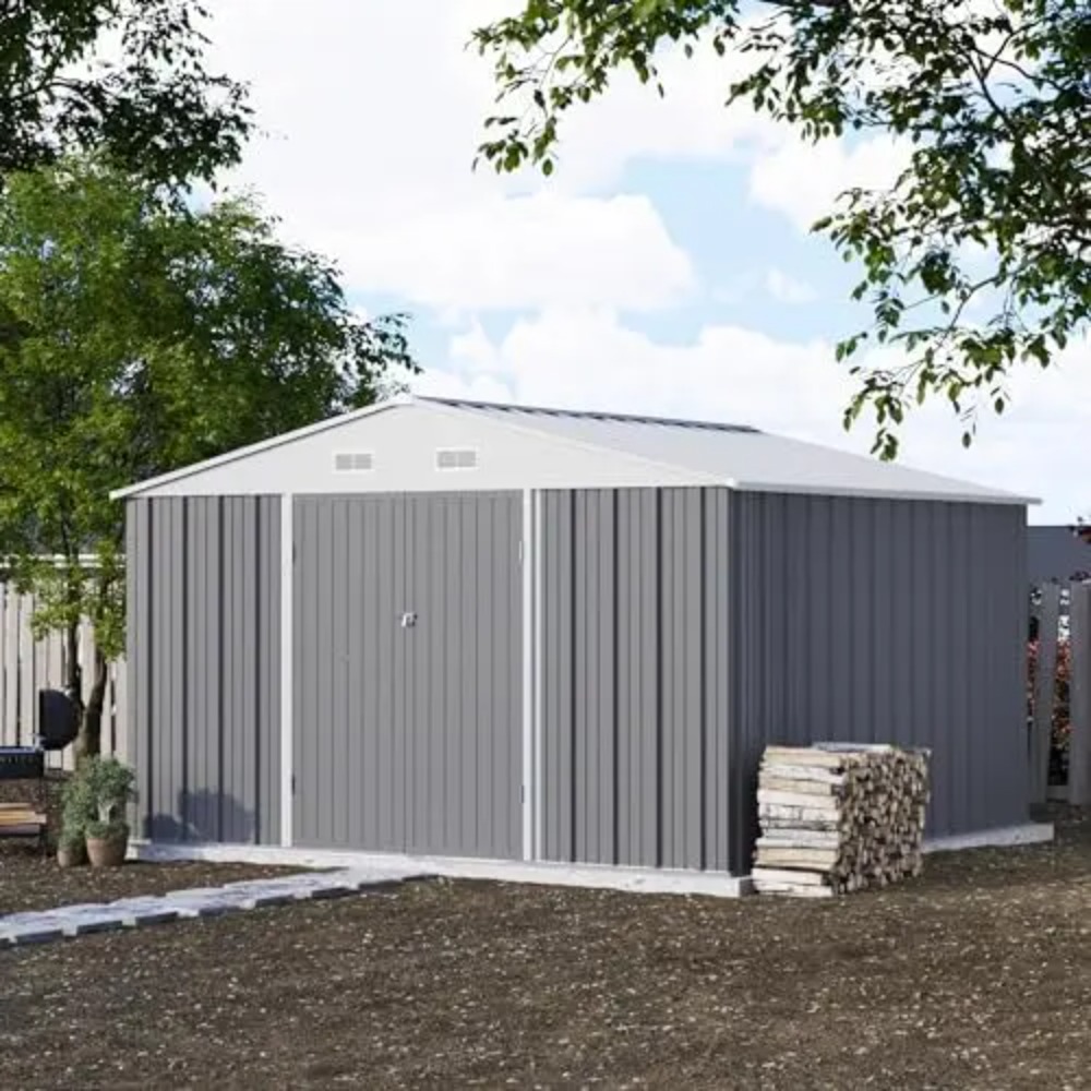 10x10 FT Metal Storage Shed, B - Gardening Tools Storage review and price