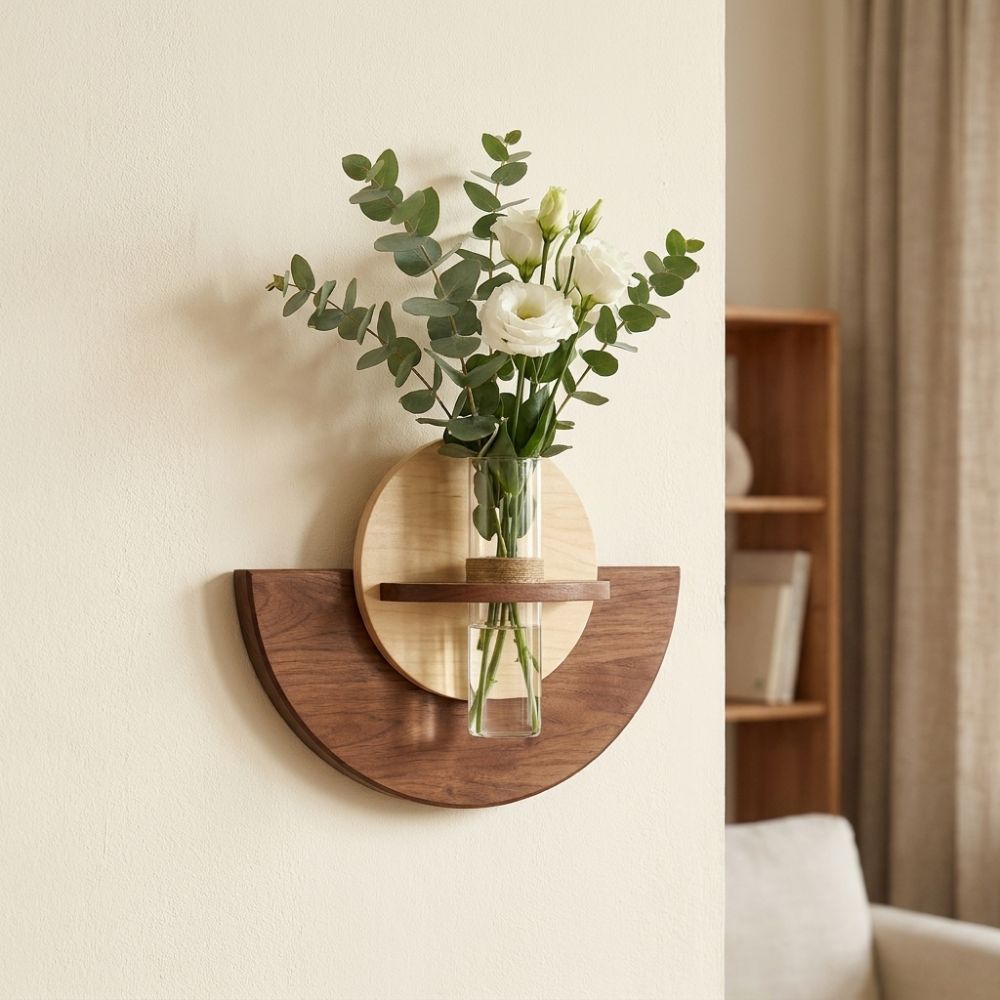 Oval Wood Wall Mount Flower Sh - Plant Support Stake review and price