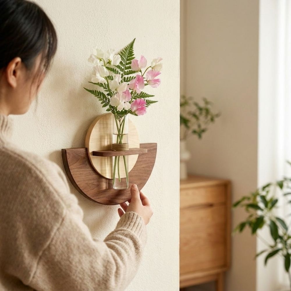 Oval Wood Wall Mount Flower Sh - Plant Support Stake review and price