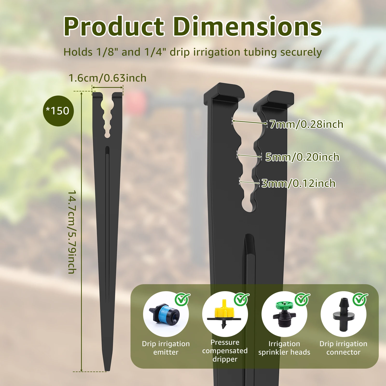 1/4 Drip Irrigation Stakes 5.7 - Plant Support Stake review and price