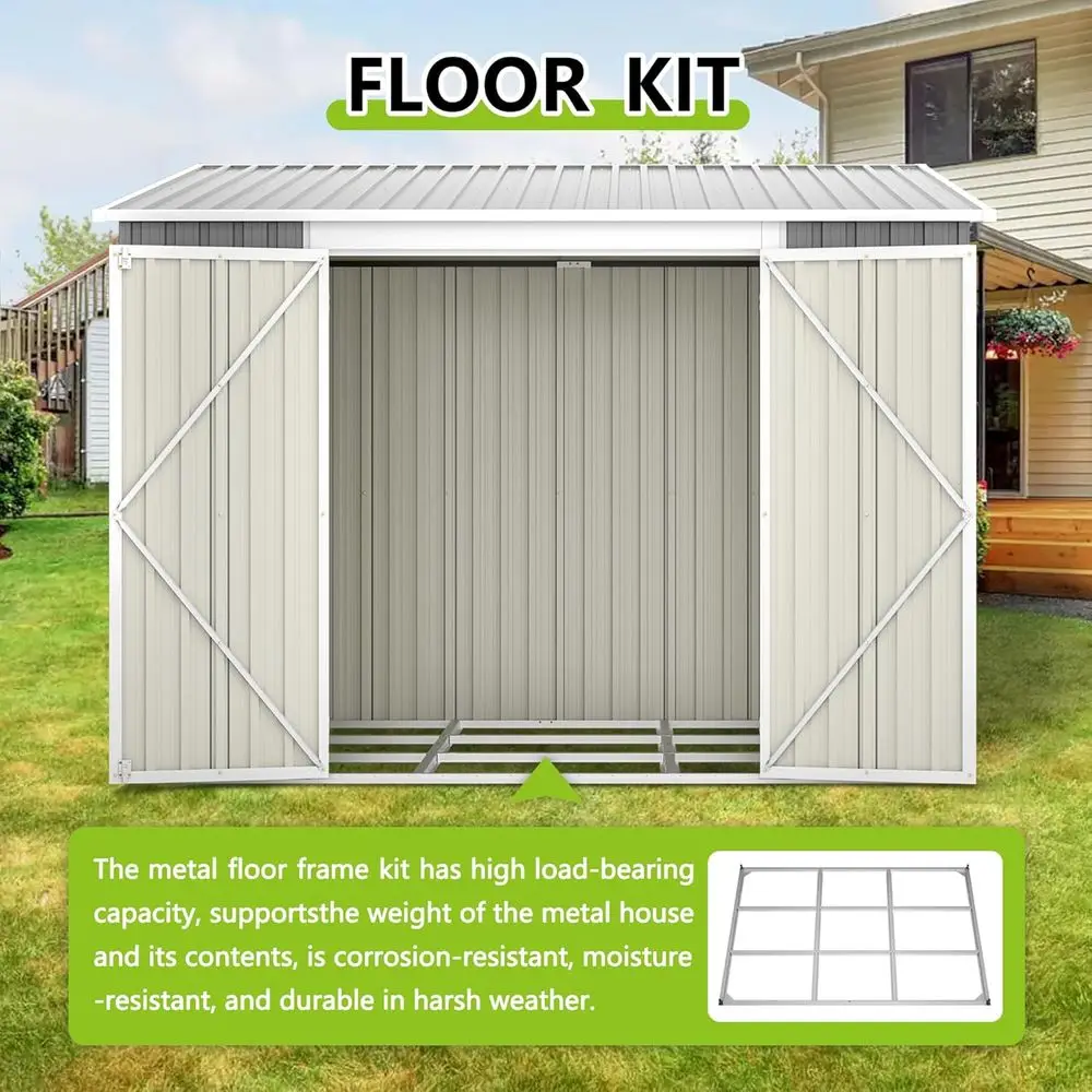 8ft x 6ft Outdoor Metal Storag - Gardening Tools Storage review and price